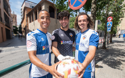 Athuman, Segura i Pelayo, a la presentació d'aquest migdia | Roger Benet